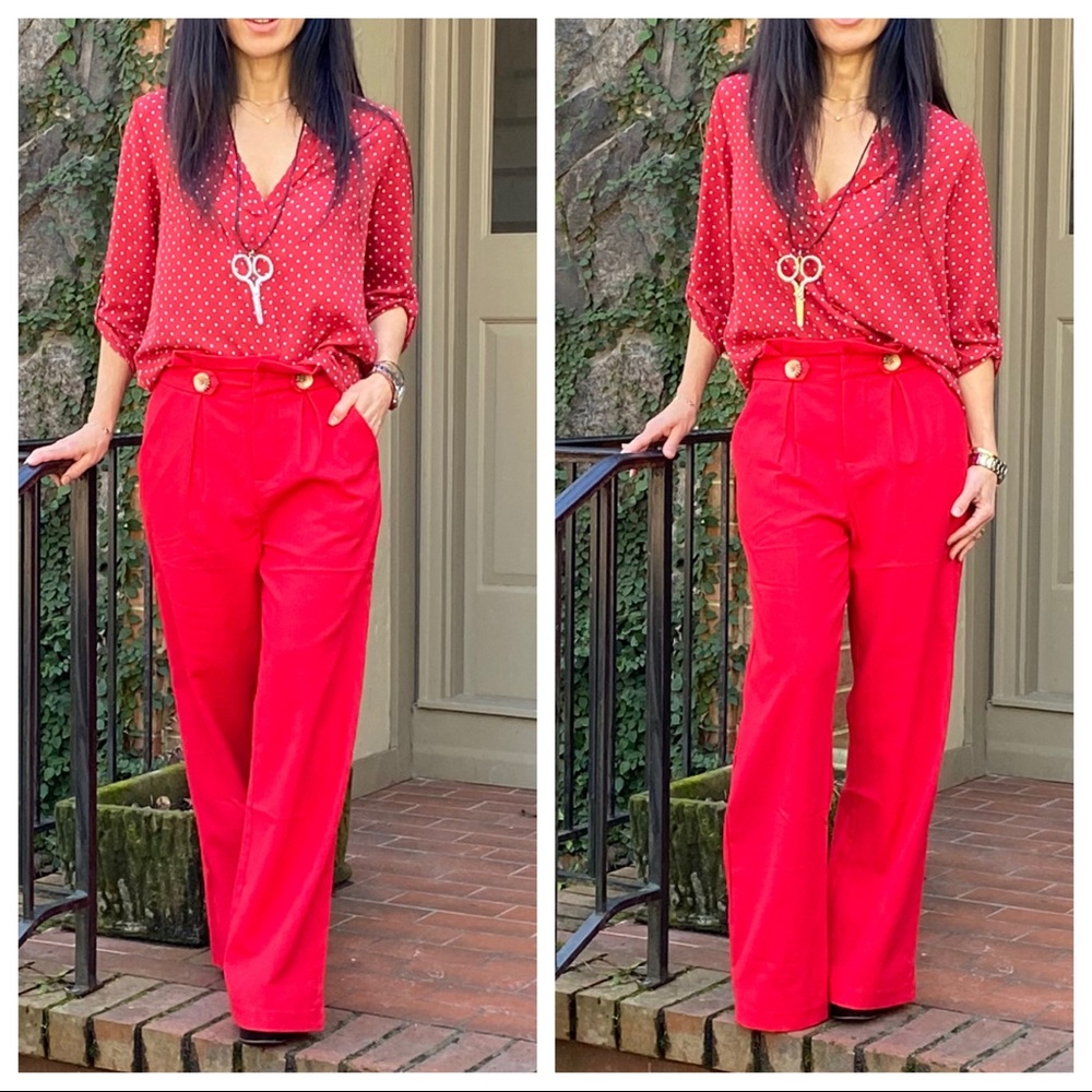 ✨LAST ONE✨Red polka dot tunic top - Picture 2 of 8